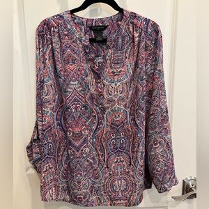 Investments Long or Roll-up Sleeve Blouse